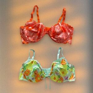 2 Savage X Floral Print Bra with Adjustable Straps